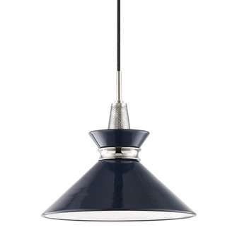 Kiki One Light Pendant in Polished Nickel/Navy (428|H251701S-PN/NVY)