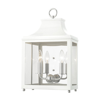 Leigh Two Light Wall Sconce in Polished Nickel/White (428|H259102-PN/WH)