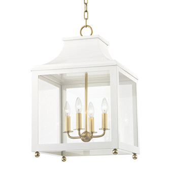 Leigh Four Light Lantern in Aged Brass/Soft Off White (428|H259704L-AGB/WH)