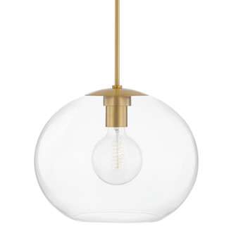 Margot One Light Pendant in Aged Brass (428|H270701XL-AGB)