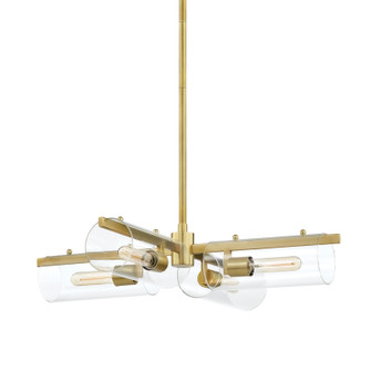 Ariel Four Light Chandelier in Aged Brass (428|H326804-AGB)