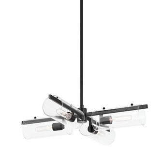 Ariel Four Light Chandelier in Soft Black (428|H326804-SBK)