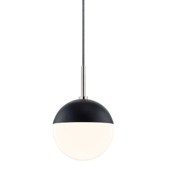 Renee One Light Pendant in Polished Nickel/Black (428|H344701-PN/BK)