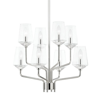 Kayla Eight Light Chandelier in Polished Nickel (428|H420808-PN)