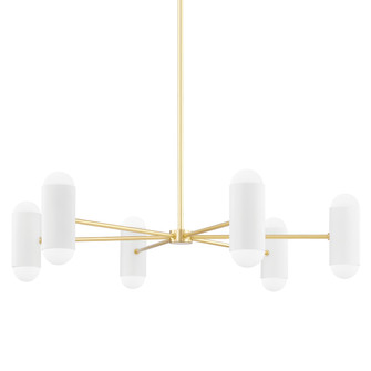 Kira 12 Light Chandelier in Aged Brass/Soft White Combo (428|H484812-AGB/SWH) Kira 12 Light Chandelier in Aged Brass/Soft White Combo (428|H484812-AGB/SWH)