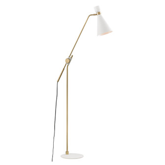 Willa One Light Floor Lamp in Aged Brass/Soft Off White (428|HL295401-AGB/WH)