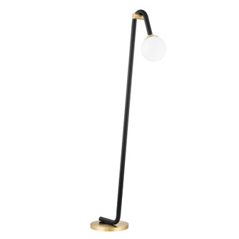 Whit One Light Floor Lamp in Aged Brass/Black (428|HL382401-AGB/BK)