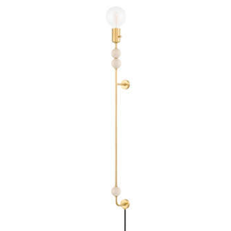 Slater One Light Wall Sconce in Aged Brass (428|HL491201-AGB)
