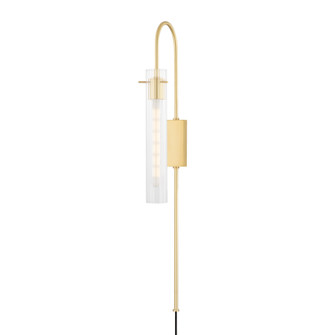 Nettie One Light Wall Sconce in Aged Brass (428|HL527201-AGB)