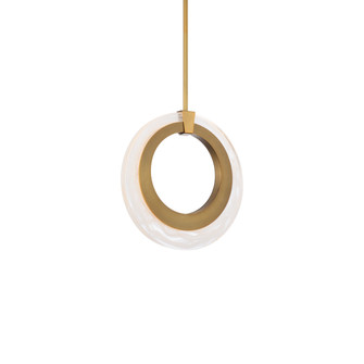 Serenity LED Chandelier in Aged Brass (281|PD-38210-AB)