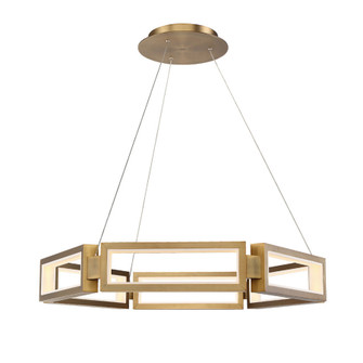 Mies LED Chandelier in Aged Brass (281|PD-50835-AB)