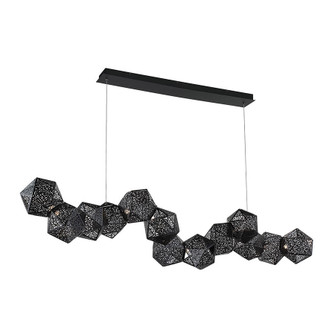 Riddle LED Linear Pendant in Black (281|PD-62864-BK)