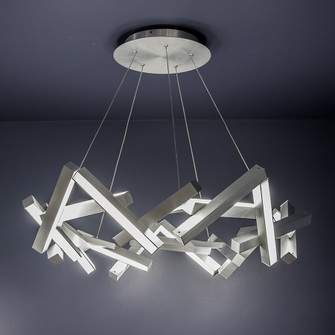 Chaos LED Chandelier in Brushed Aluminum (281|PD-64834-AL)
