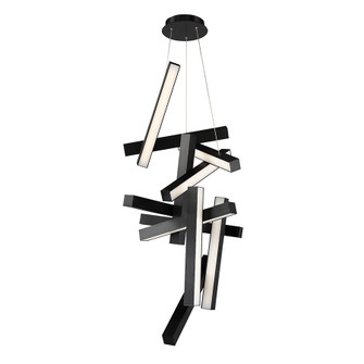 Chaos LED Chandelier in Black (281|PD-64849-BK)