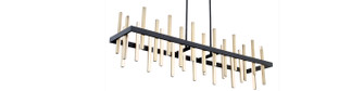 Harmonix LED Linear Pendant in Black & Aged Brass (281|PD-87956-BK/AB)