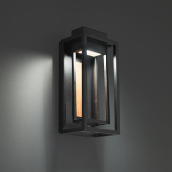 Dorne LED Outdoor Wall Sconce in Black & Aged Brass (281|WS-W57018-BK/AB)