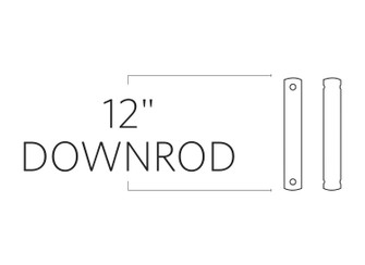 Universal Downrod in Dark Weathered Zinc (71|DR12DWZ)