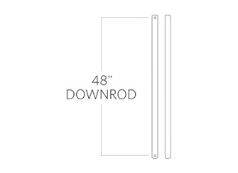 Universal Downrod Downrod in Dark Weathered Zinc (71|DR48DWZ)