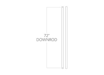 Universal Downrod in Dark Weathered Zinc (71|DR72DWZ)