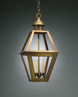 Boston Three Light Hanging Lantern in Antique Brass (196|1012-AB-LT3-CLR)