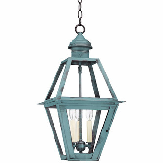 Boston Three Light Hanging Lantern in Verdi Gris (196|1012-VG-LT3-CLR)