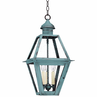 Boston Three Light Hanging Lantern in Verdi Gris (196|1012-VG-LT3-CSG)