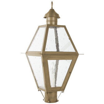 Boston Three Light Post Mount in Antique Brass (196|1013-AB-LT3-CSG)