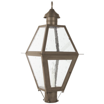 Boston Three Light Post Mount in Dark Antique Brass (196|1013-DAB-LT3-CSG)