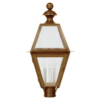 Boston Three Light Post Mount in Antique Brass (196|1023-AB-LT3-FST)