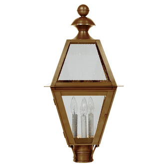 Boston Three Light Post Mount in Antique Brass (196|1023-AB-LT3-SMG)