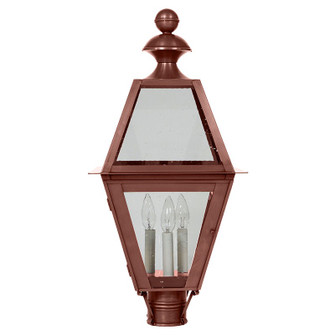 Boston Three Light Post Mount in Antique Copper (196|1023-AC-LT3-CSG)