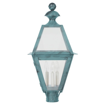 Boston Three Light Post Mount in Verdi Gris (196|1023-VG-LT3-FST)