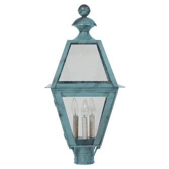 Boston Three Light Post Mount in Verdi Gris (196|1023-VG-LT3-SMG)