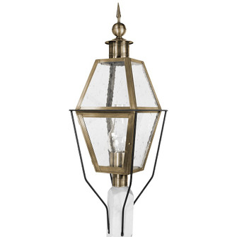 Boston One Light Post Mount in Antique Brass (196|1033-AB-CIM-CSG)