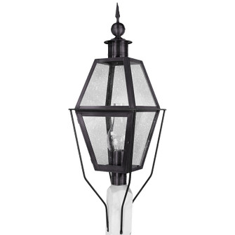 Boston One Light Post Mount in Dark Brass (196|1033-DB-CIM-CSG)