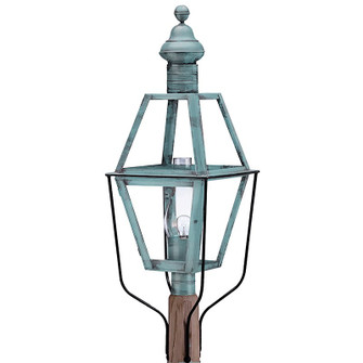 Boston One Light Post Mount in Verdi Gris (196|1043-VG-CIM-CLR)