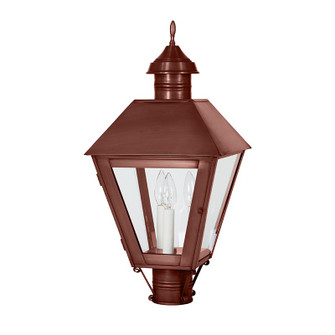 Boston Three Light Post Mount in Antique Copper (196|1113-AC-LT3-CLR)