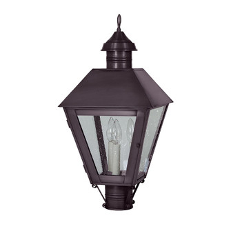Boston Three Light Post Mount in Dark Brass (196|1113-DB-LT3-SMG)