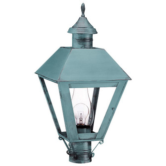 Boston One Light Post Mount in Verdi Gris (196|1113-VG-CIM-CLR)