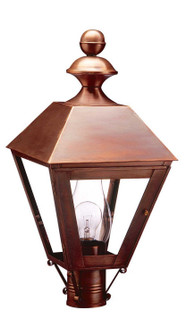 Boston One Light Post Mount in Antique Copper (196|1123-AC-CIM-CLR)