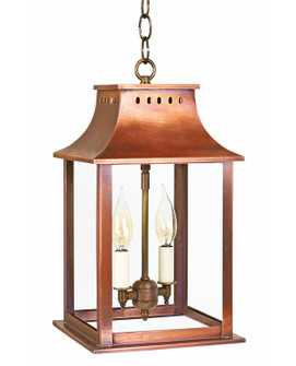 Rockland Two Light Hanging Lantern in Antique Copper (196|11312-AC-LT2-CLR)