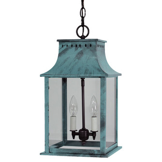Rockland Two Light Hanging Lantern in Verdi Gris (196|11322-VG-LT2-CLR)