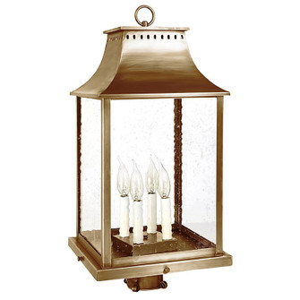 Rockland Four Light Post Mount in Antique Brass (196|11333-AB-LT4-SMG)