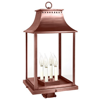 Rockland Four Light Post Mount in Antique Copper (196|11333-AC-LT4-CLR)