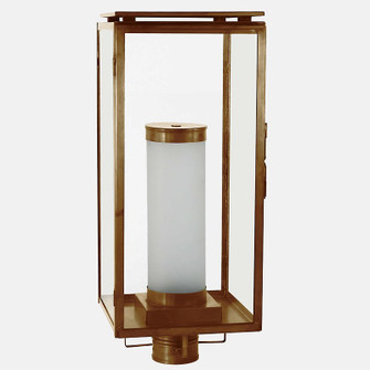 Downtown One Light Post Mount in Antique Brass (196|11653-AB-FCYL-CLR)