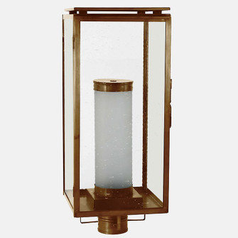 Downtown One Light Post Mount in Antique Brass (196|11653-AB-FCYL-CSG)