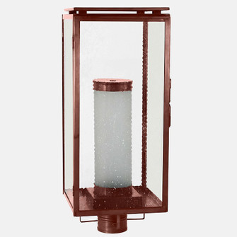 Downtown One Light Post Mount in Antique Copper (196|11653-AC-FCYL-SMG)