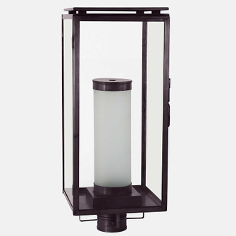 Downtown One Light Post Mount in Dark Brass (196|11653-DB-FCYL-CLR)