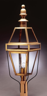 Boston One Light Post Mount in Antique Brass (196|1253-AB-CIM-CLR)