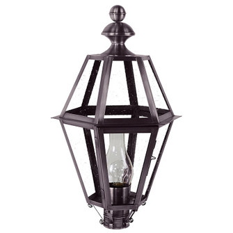 Boston One Light Post Mount in Dark Brass (196|1623-DB-CIM-CSG)